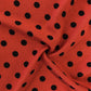 Tela Plana Estampada Poliéster Moss Crep Lunares