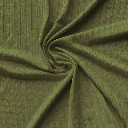 Tela Jersey Punto Color Rayón Spandex Rib Canuton Sicilia