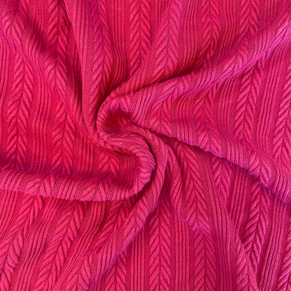 Tela Jersey Punto Poliéster Spandex Canutón Trenzado Oporto