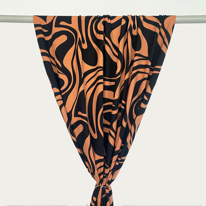 Tela Jersey Punto Estampada Poliéster Spandex Rib Canutón Dominga Print #715