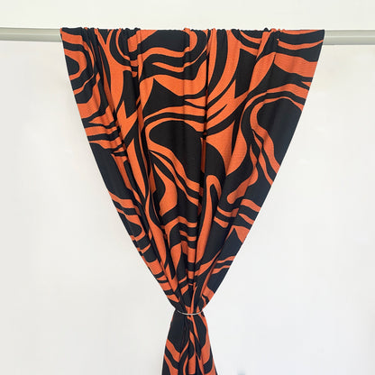 Tela Jersey Punto Estampada Poliéster Spandex Rib Canutón Dominga Print #715