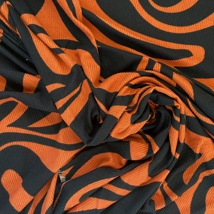 Tela Jersey Punto Estampada Poliéster Spandex Rib Canutón Dominga Print #715