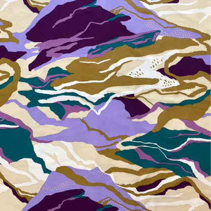 Tela Plana Color Poliéster Spandex Microsarga Olivia Print Montañita