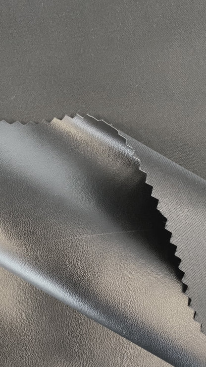 Tela Jersey Punto Poliéster PU Ecocuero Brillo Cross