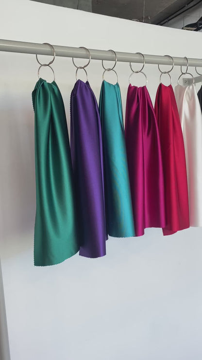 Tela Jersey Punto Color Poliéster Spandex Back Satin Alessia