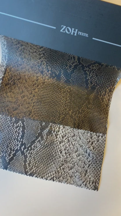 Tela Jersey Punto Poliéster PU Ecocuero Snake