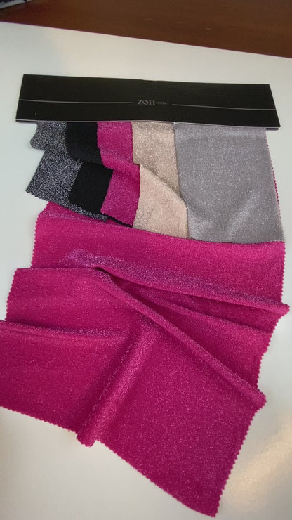 Tela Jersey Punto Poliéster Terry Lurex