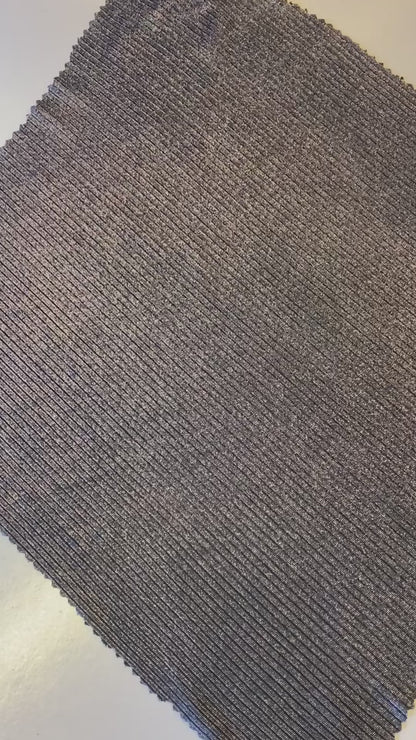 Tela Jersey Punto Poliéster Rib Turin Foil