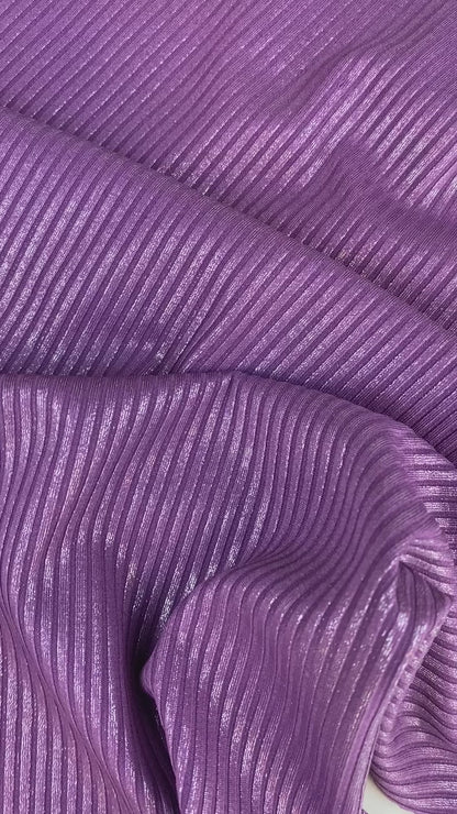 Tela Jersey Punto Poliéster Rib Rina Foil