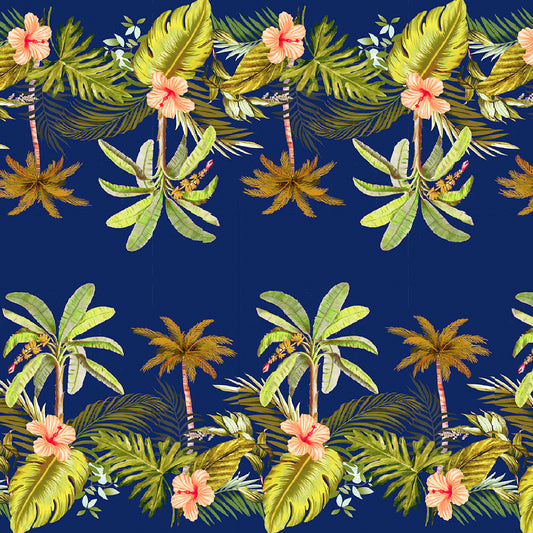 Tela Plana Estampada Viscosa Rayón Caribean 110yd