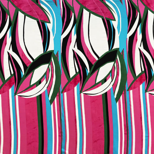 Tela Plana Estampada Viscosa Rayón Texturizada Paradise Mkg1015
