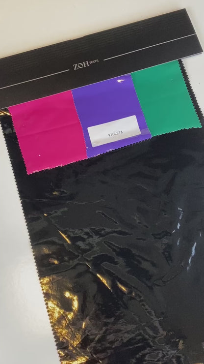 Tela Jersey Punto Poliéster PU Charol