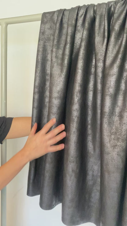 Tela Jersey Punto Poliéster PU Look Cuero