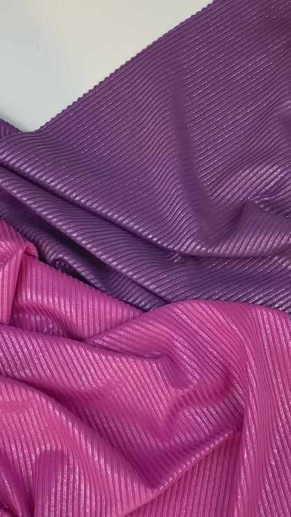 Tela Jersey Punto Poliéster Rib Rina Foil