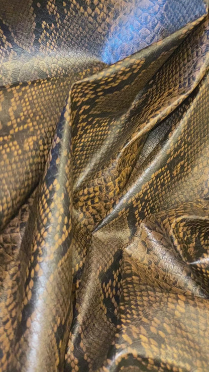 Tela Jersey Punto Poliéster PU Ecocuero Snake