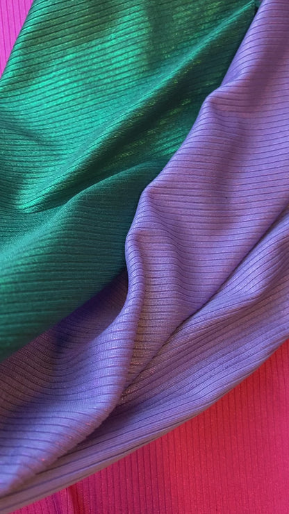 Tela Jersey Punto Poliéster Rib Turin Foil